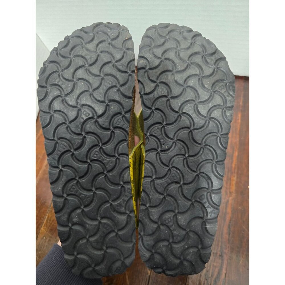 Birkenstock Birki's Maui Thong Yellow Python Sandals - Picture 7 of 8